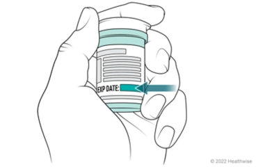 Expiration date on test strip bottle. Expiration date on test strip bottle.